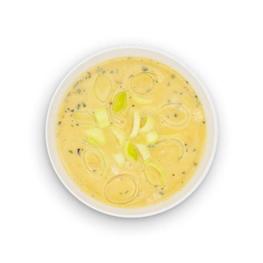 Diet Spicy Thai Chicken Soup - with added leeks or pointed cabbage