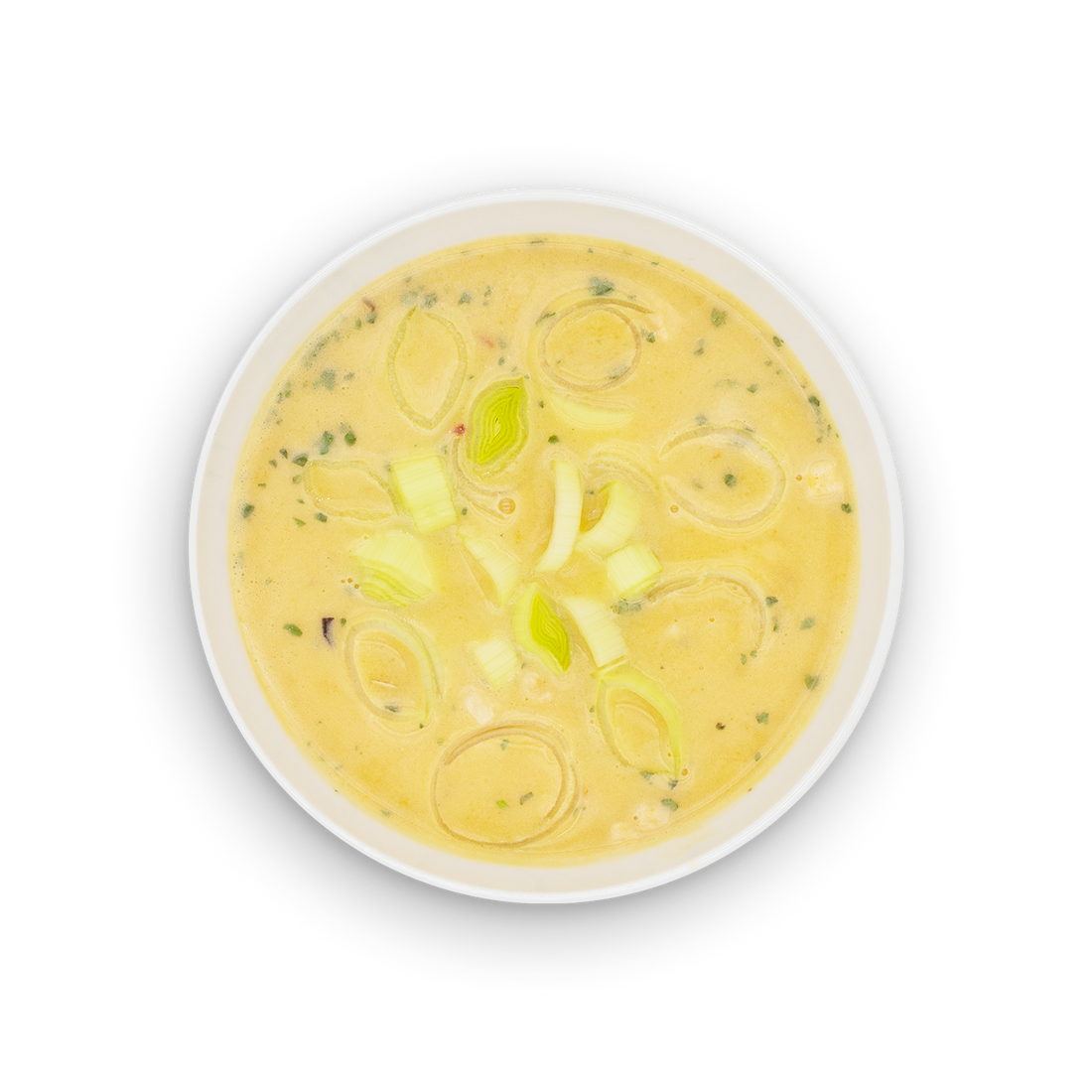 Diet Spicy Thai Chicken Soup - with added leeks or pointed cabbage