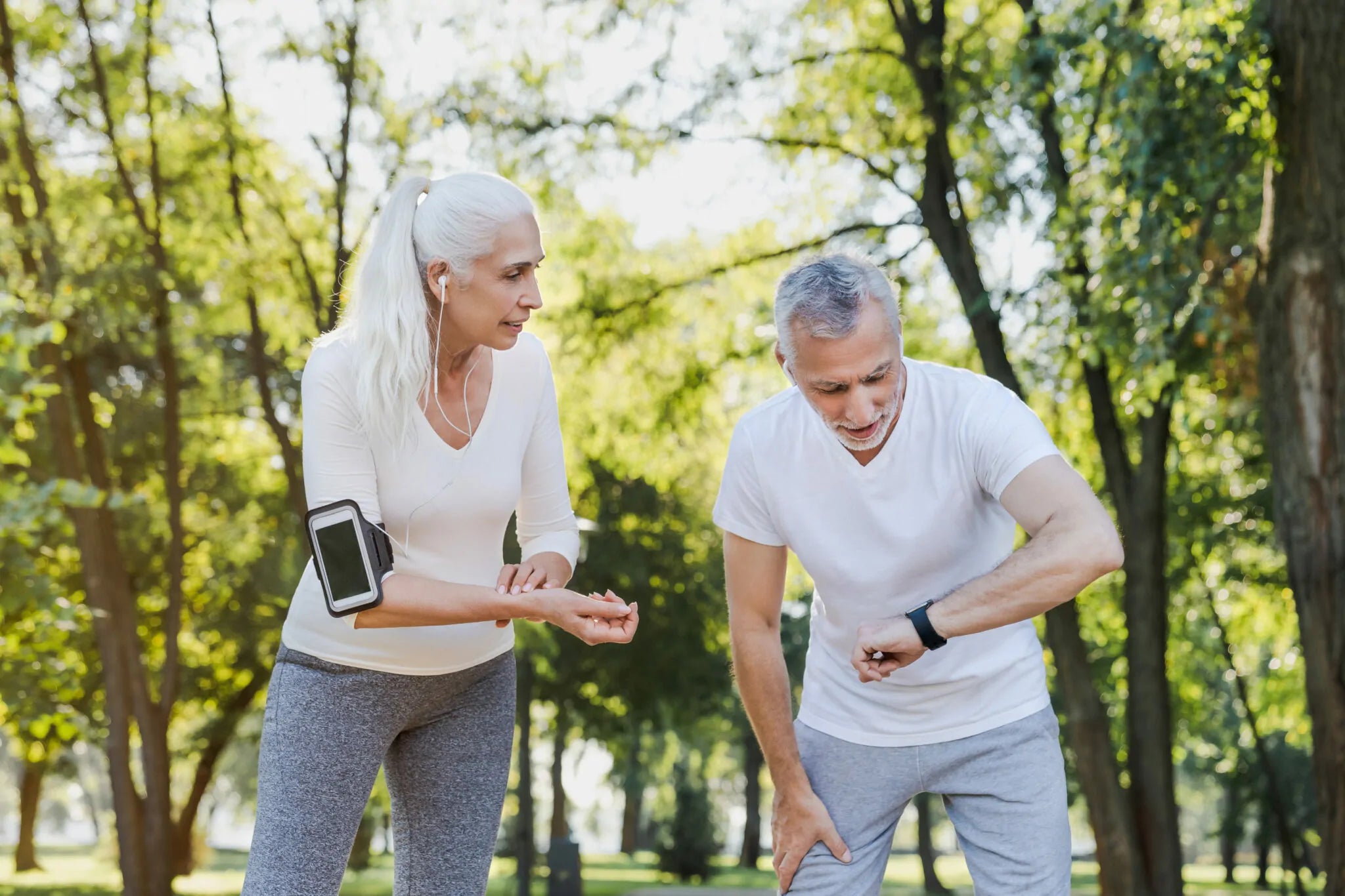 2 persons exercising